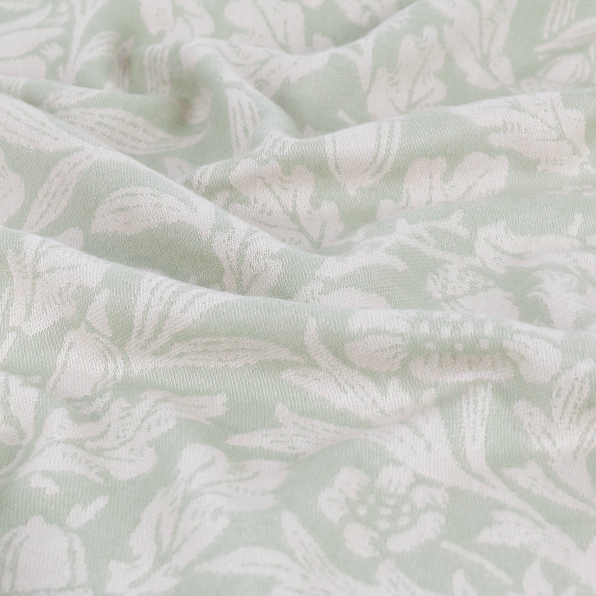 Sage Green Acorn Tonal Jacquard Throw
