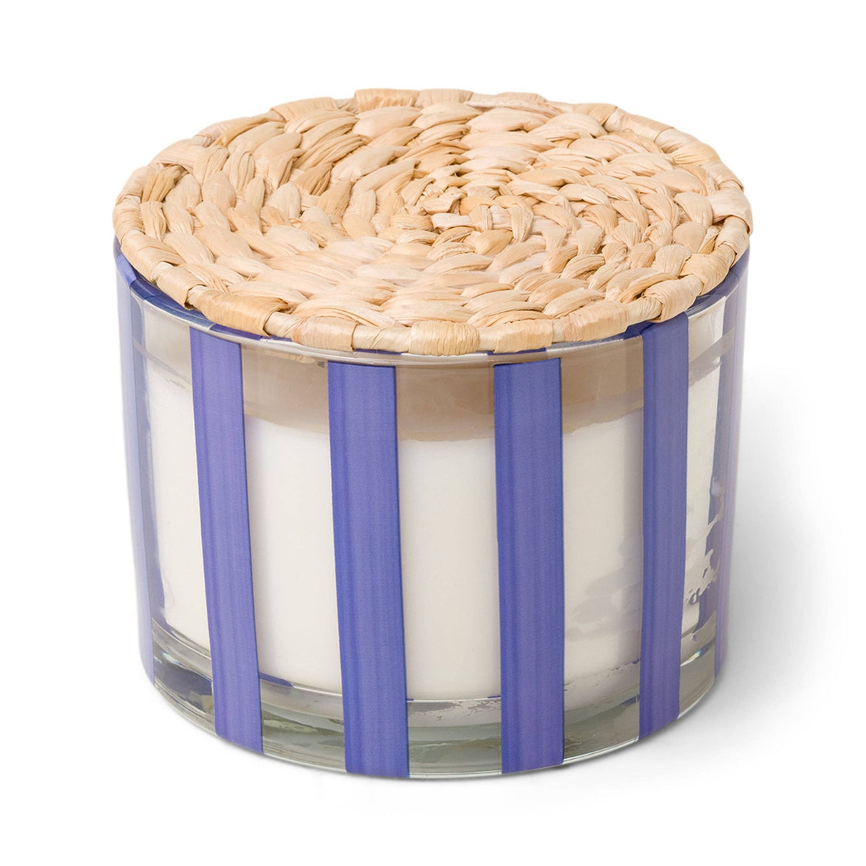 Al Fresco Striped Glass Candle - Rosemary & Sea Salt