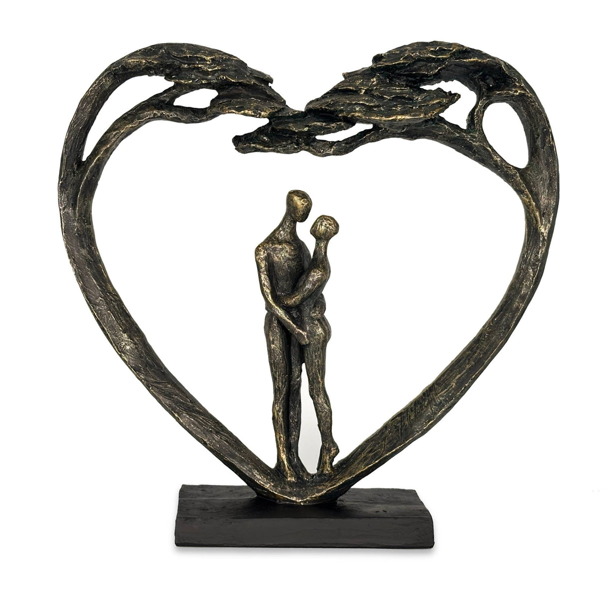 Standing Couple In Heart Tree Sculpture