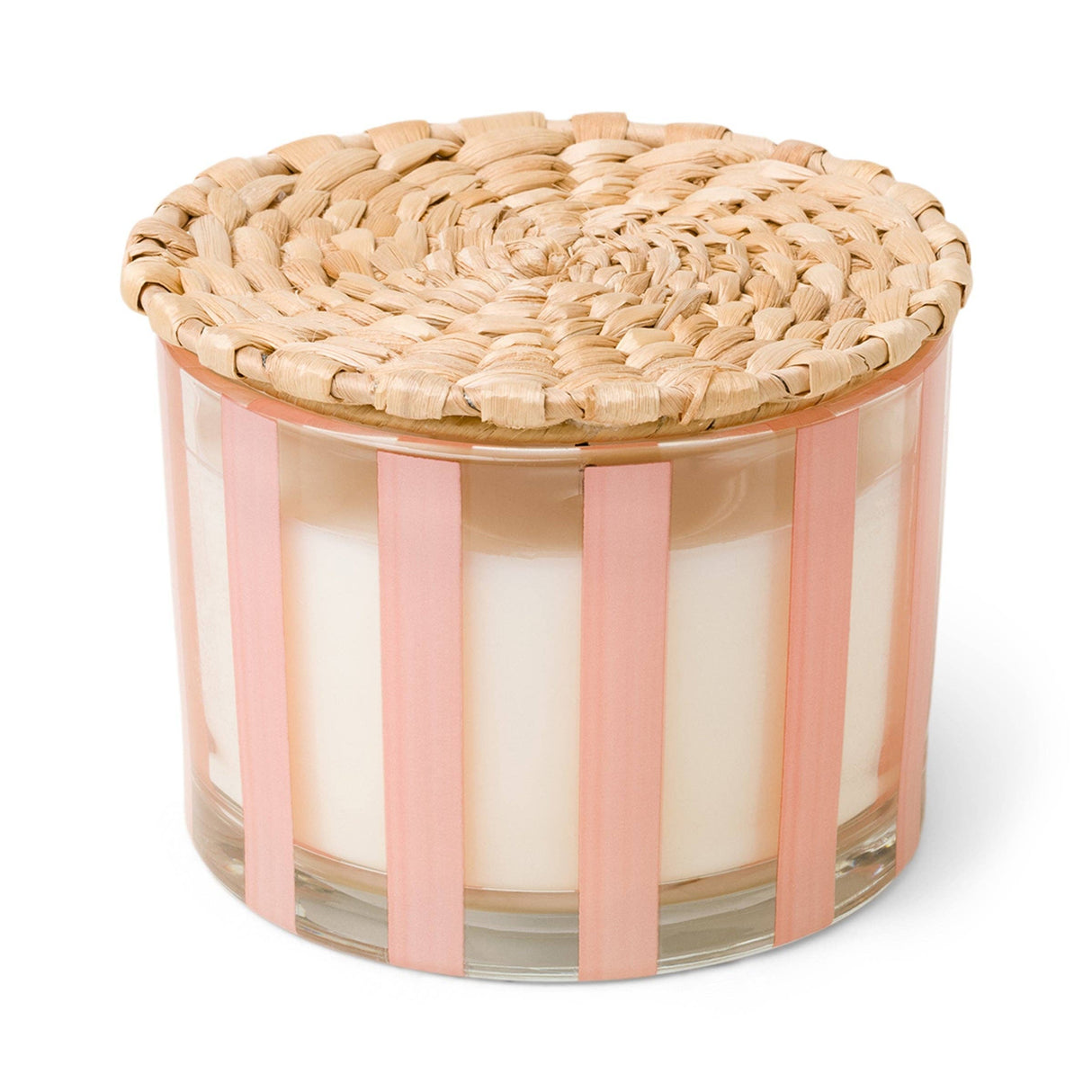 Al Fresco Striped Glass Candle - Pepper & Plum