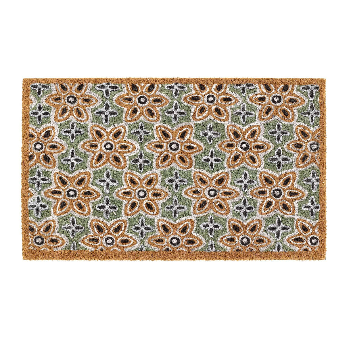 Durable coir doormat designed to trap dirt and enhance entryway cleanliness effectively.