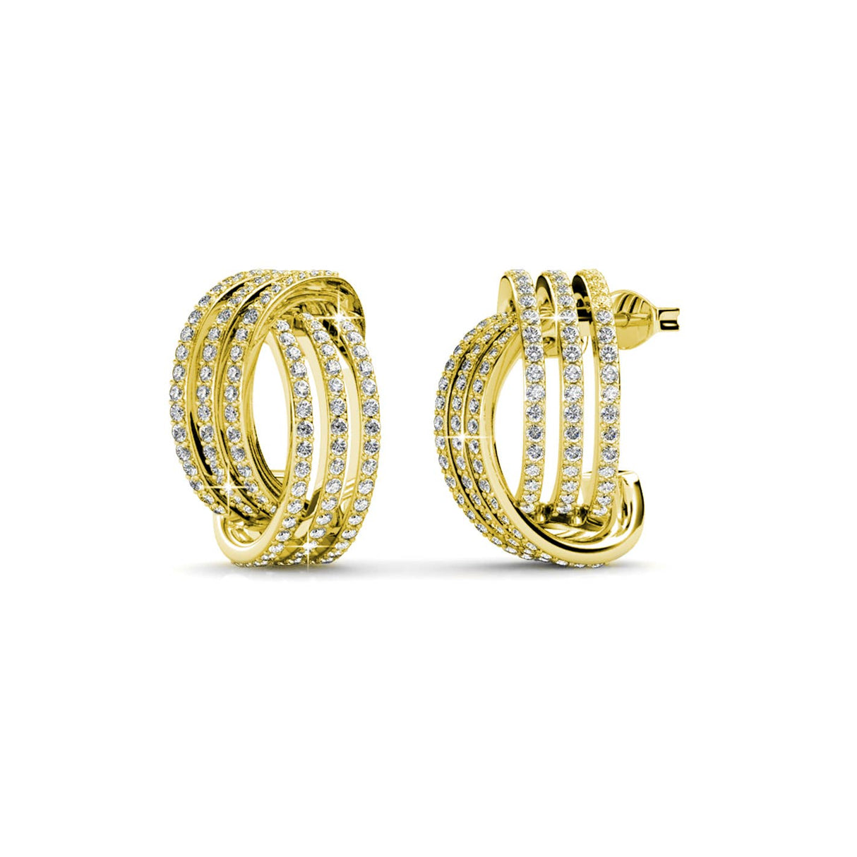 CARALI / MYC Paris - Cherish Earrings - Gold and Crystal