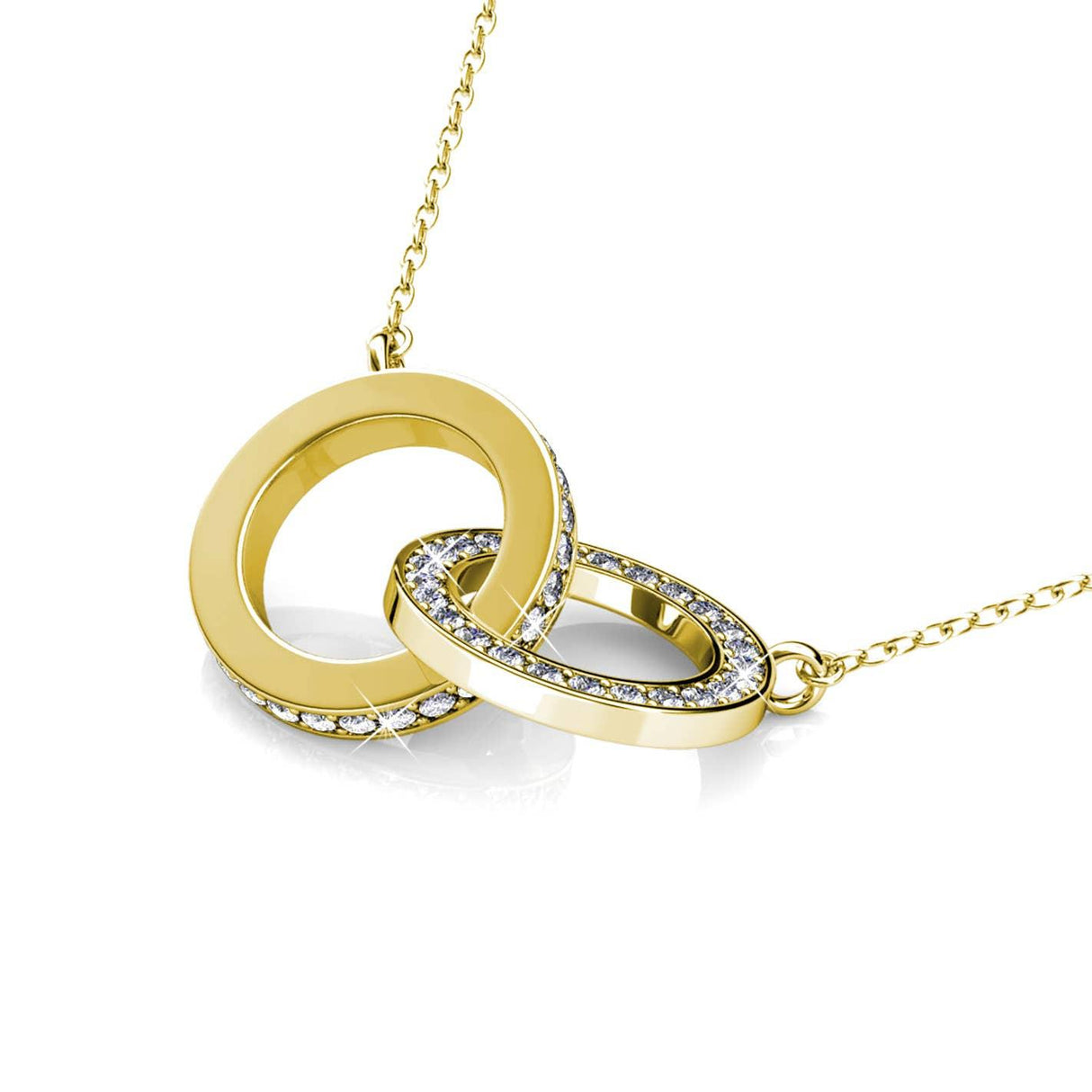CARALI / MYC Paris - Circle Twin Pendants - Gold and Crystal