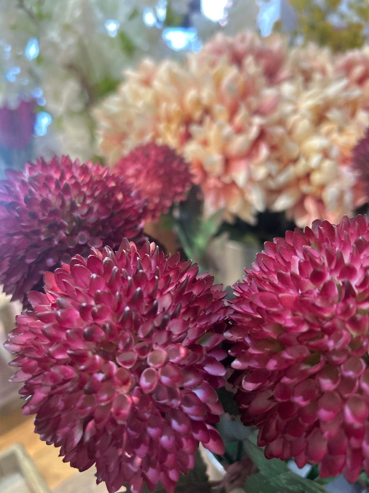 70cm Large Dahlia Burgundy