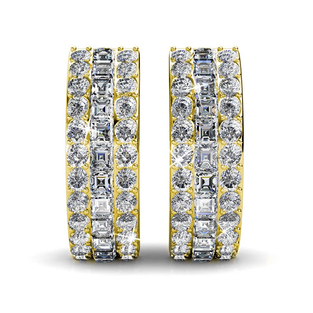 CARALI / MYC Paris - Olena Earrings - Gold and Crystal