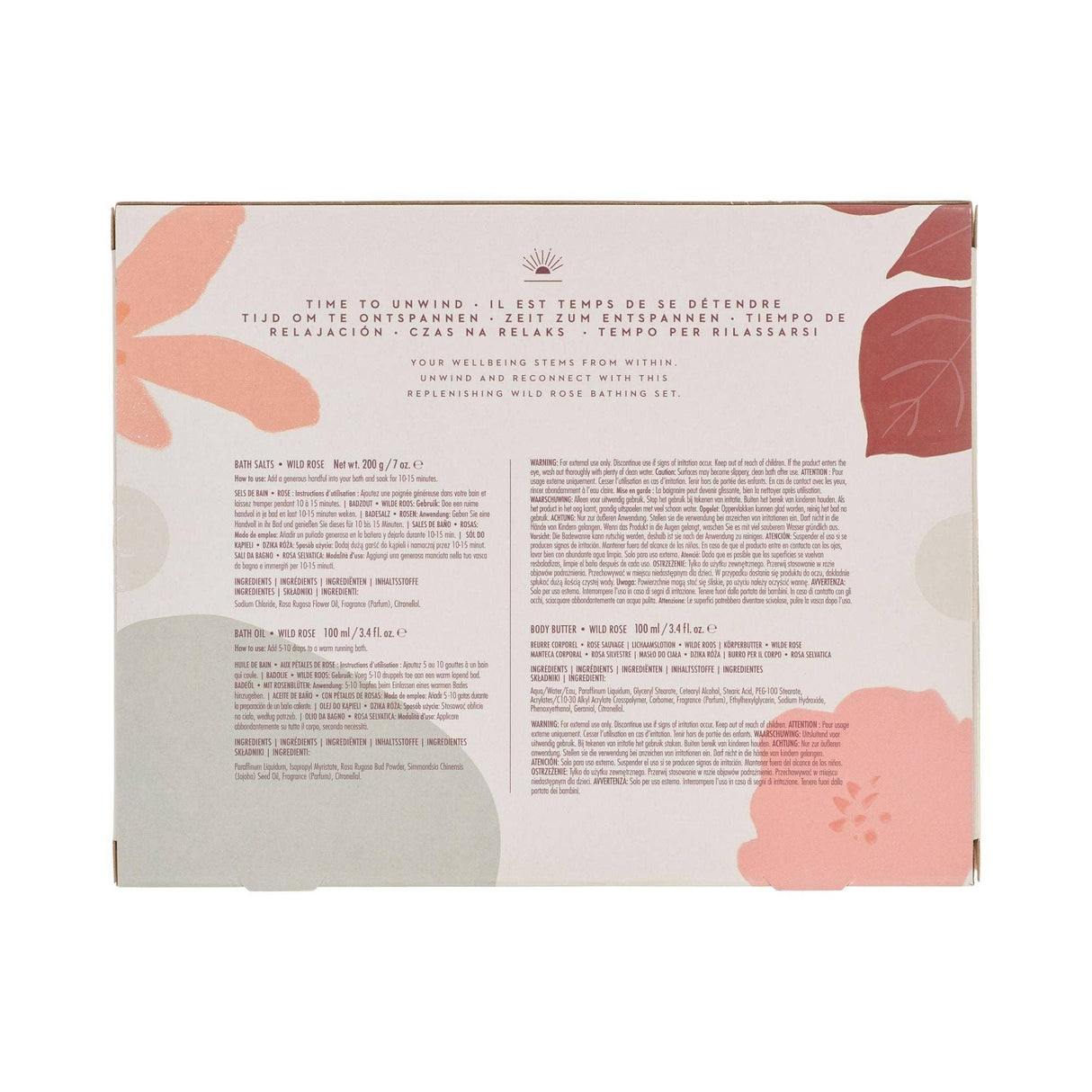 Wanderflower - Time to Unwind Bath & Body Set - Wild Rose