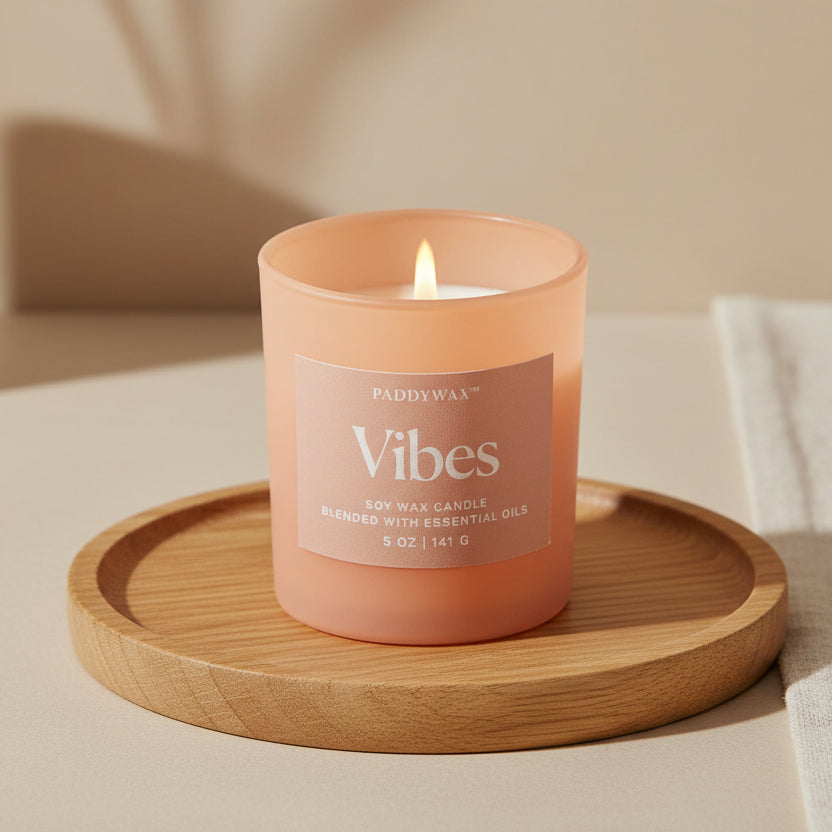 Designworks Collective - Paddywax Wellness Glass Candle - Pink - Vibes.
