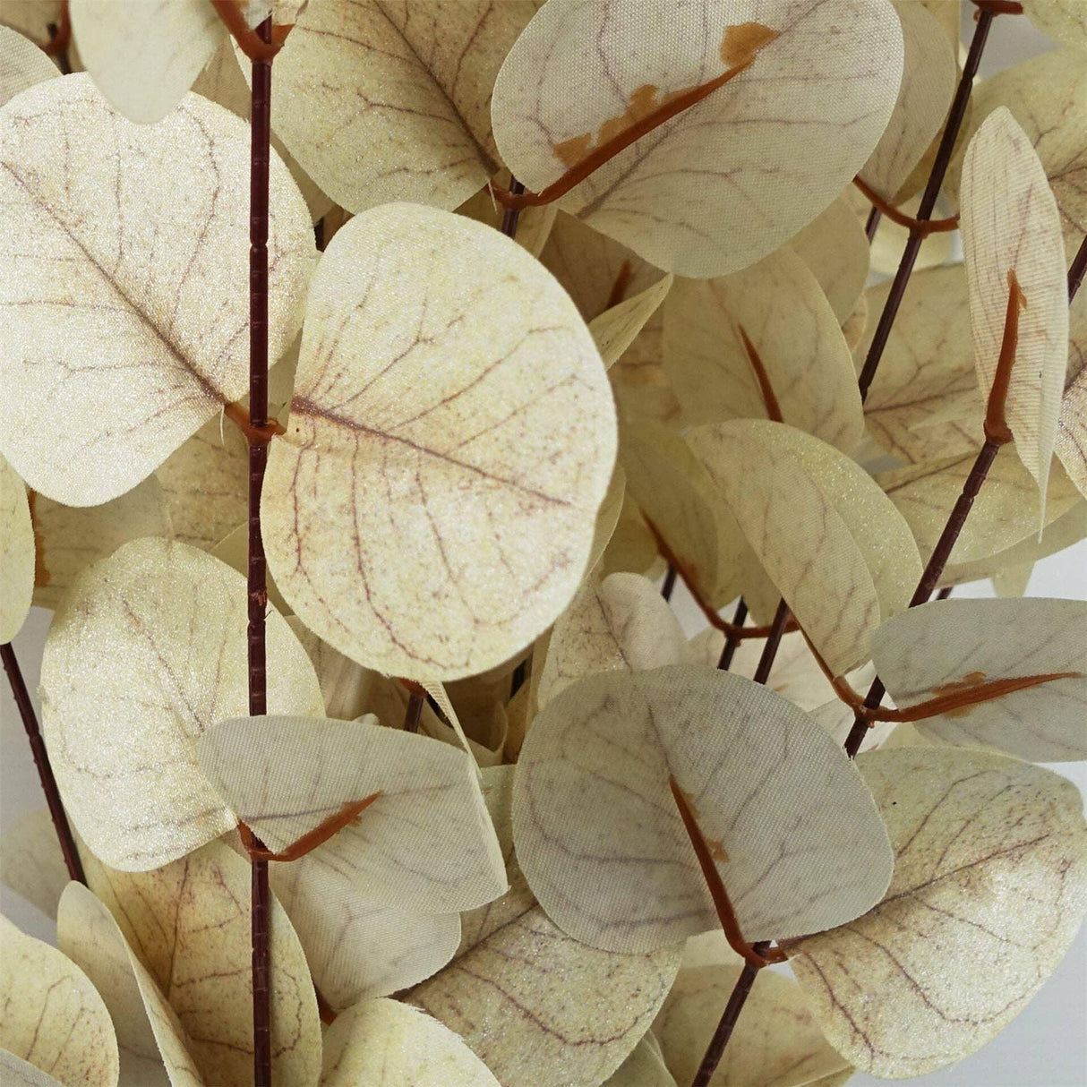 White Eucalyptus Artificial Foliage Stem – 80cm Faux Leaf Spray