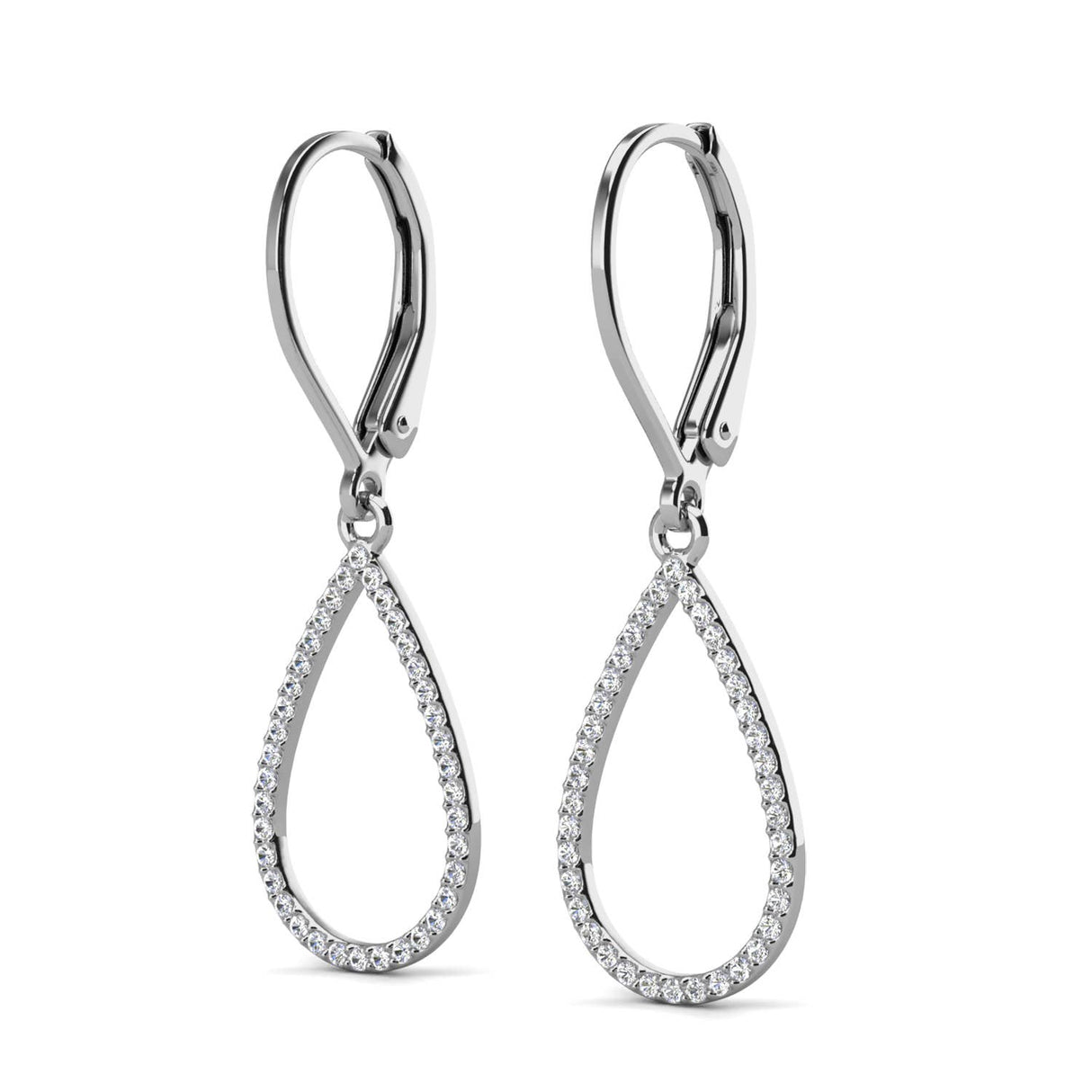 CARALI / MYC Paris - Laelia Dangling Hoop earrings - silver and crystal