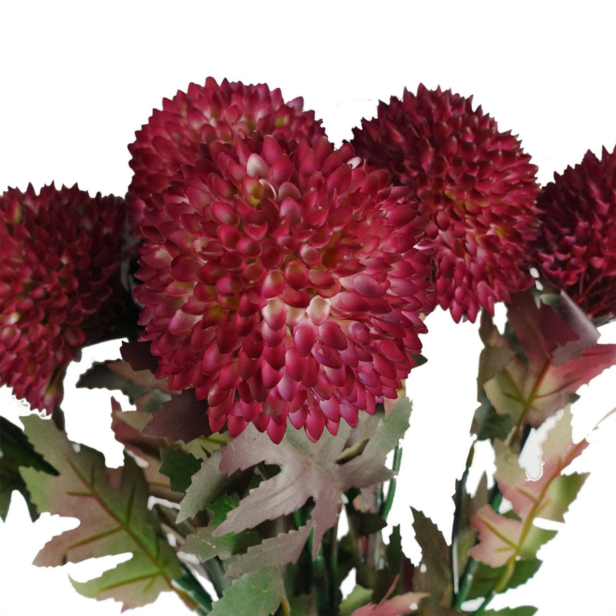 Large Pink Ball Dahlia Artificial Flower Stem – 70cm Faux Floral Stem