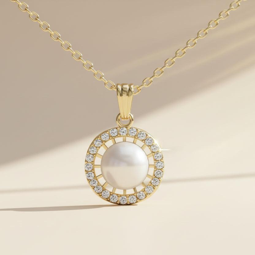 CARALI / MYC Paris - Chloe Pearl Pendants - Gold and Crystal