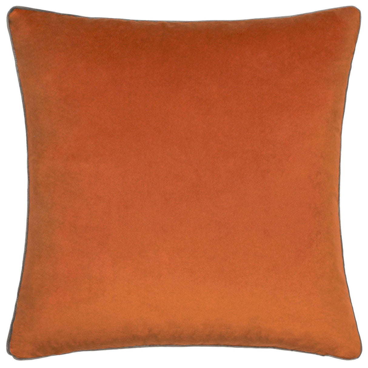 Riva Home - Meridian Velvet Cushion Pumpkin/Mocha: Pumpkin/Mocha / Polyester Filled / 55 x 55cm.