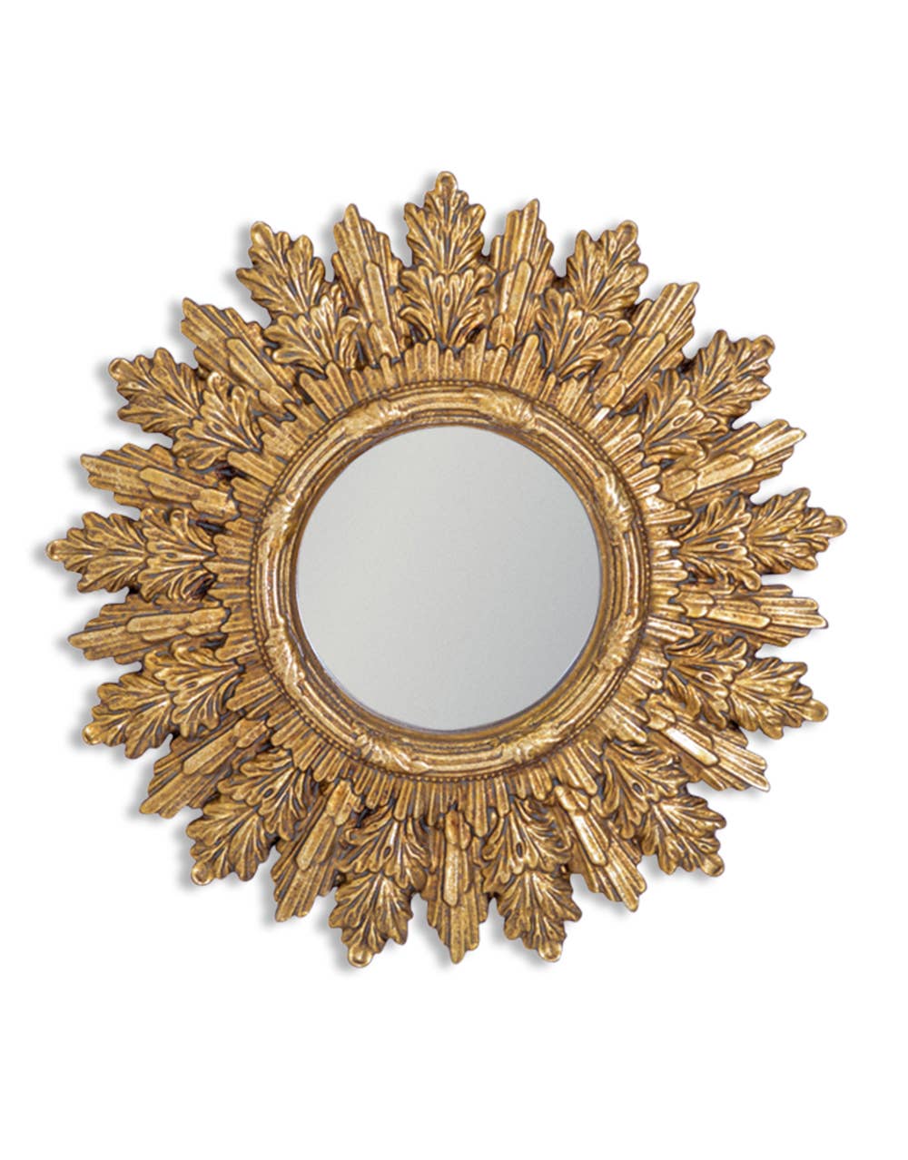 McGowan & Rutherford Ltd - Antiqued Gold Ornate Framed Small Mirror.