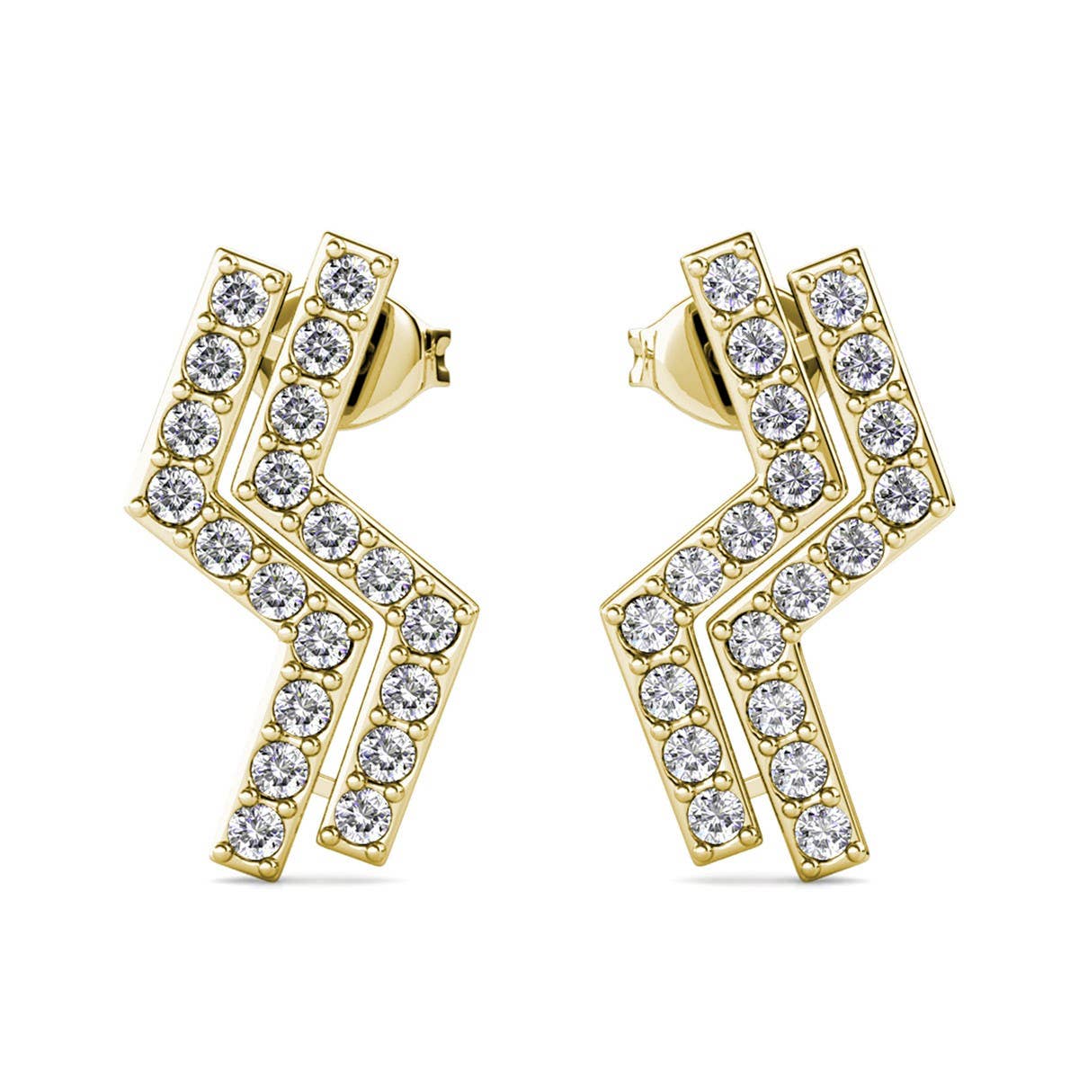 CARALI / MYC Paris - Brontide Earrings - Gold and Crystal