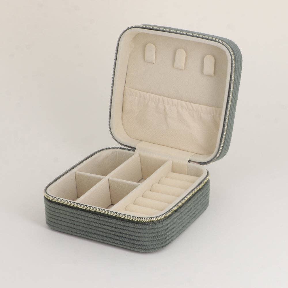 BOHM Paris - Square corduroy jewelry box: Orange.