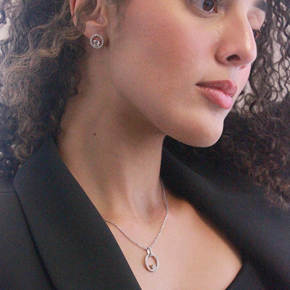 CARALI / MYC Paris - Desiree earrings - silver and crystal