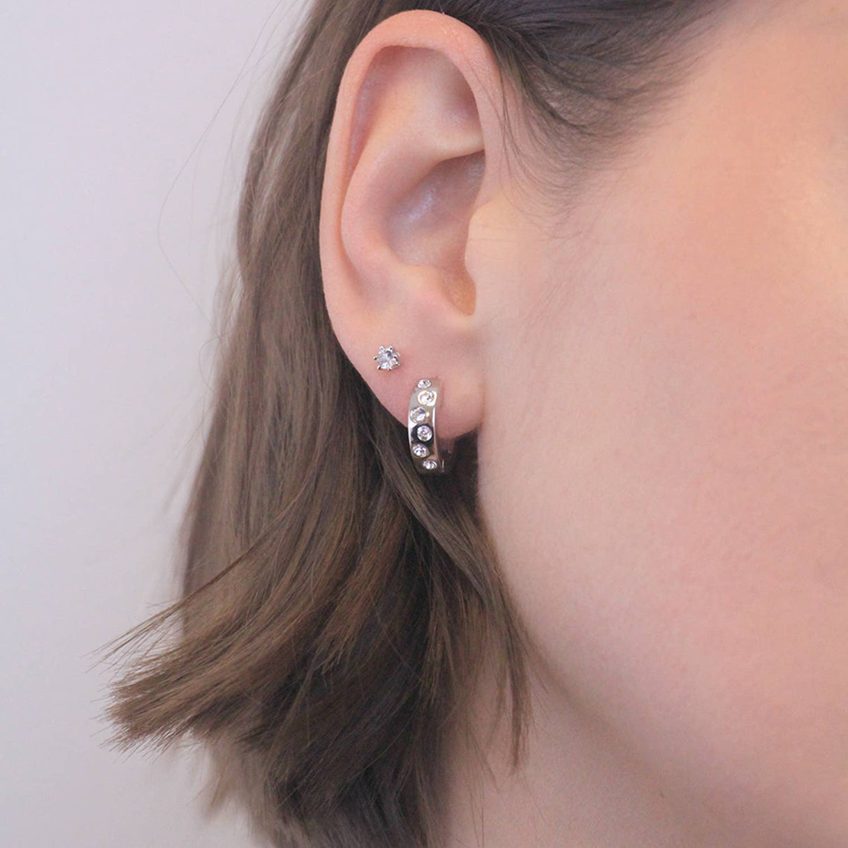 CARALI / MYC Paris - Joy earrings - silver and crystal