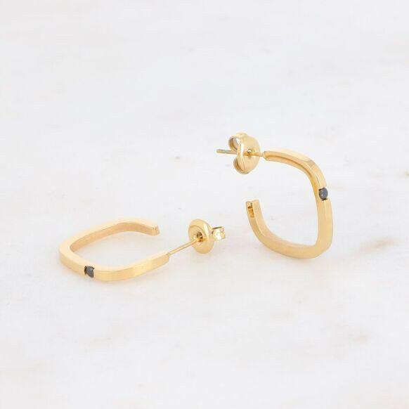 Hoop Crystal Earrings.