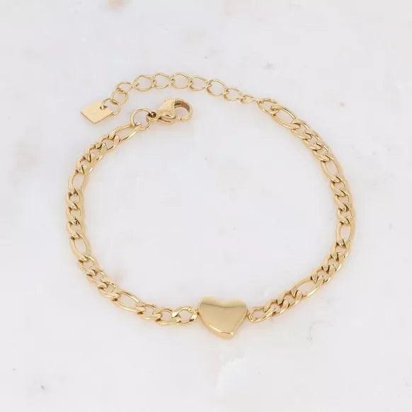 Golden Hans bracelet - heart.