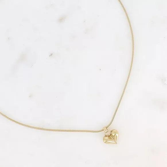 Necklace - domed heart pendant.