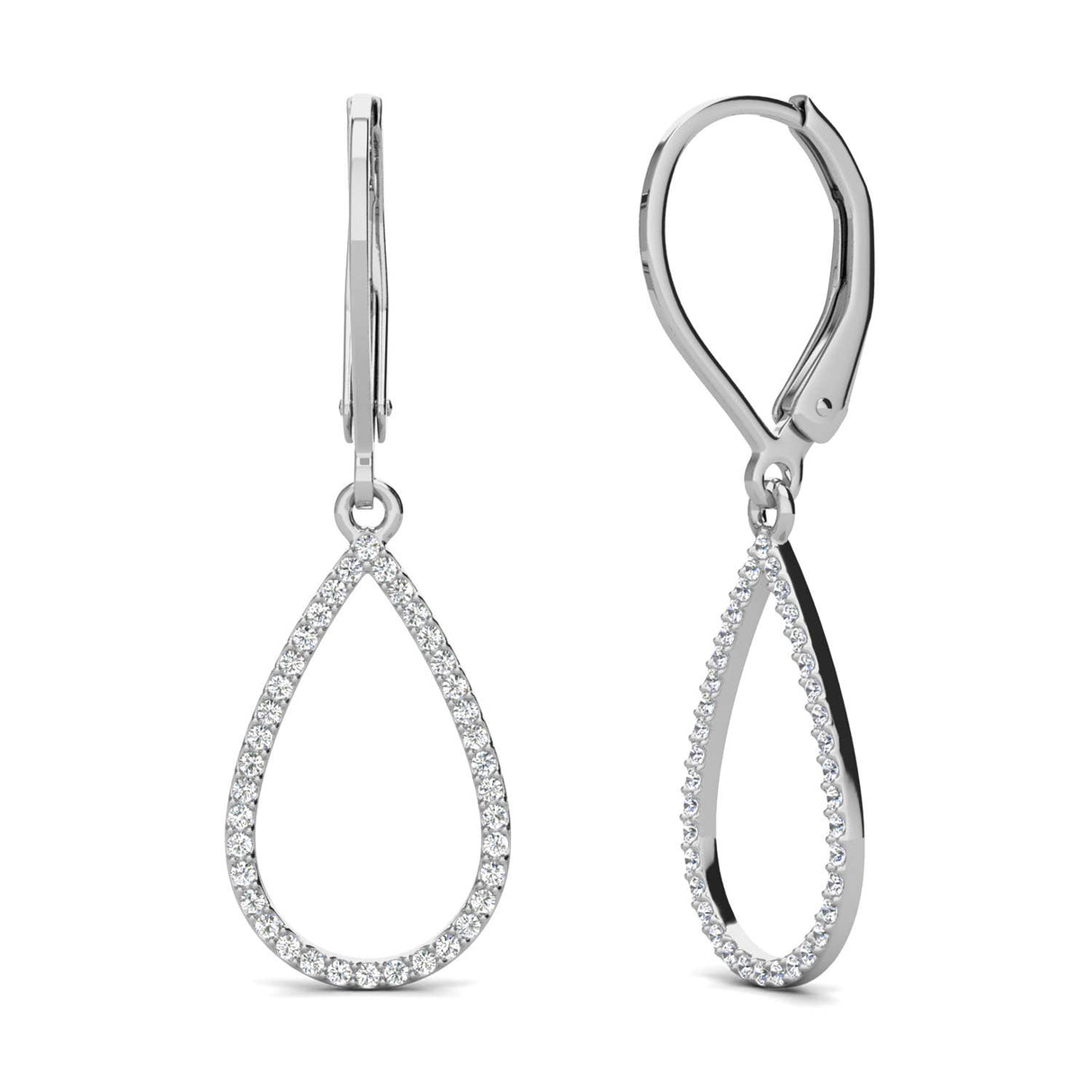 CARALI / MYC Paris - Laelia Dangling Hoop earrings - silver and crystal
