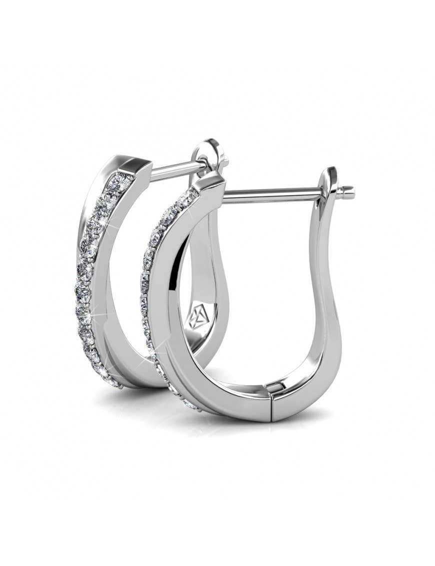 CARALI / MYC Paris - Criss silver and crystal earrings