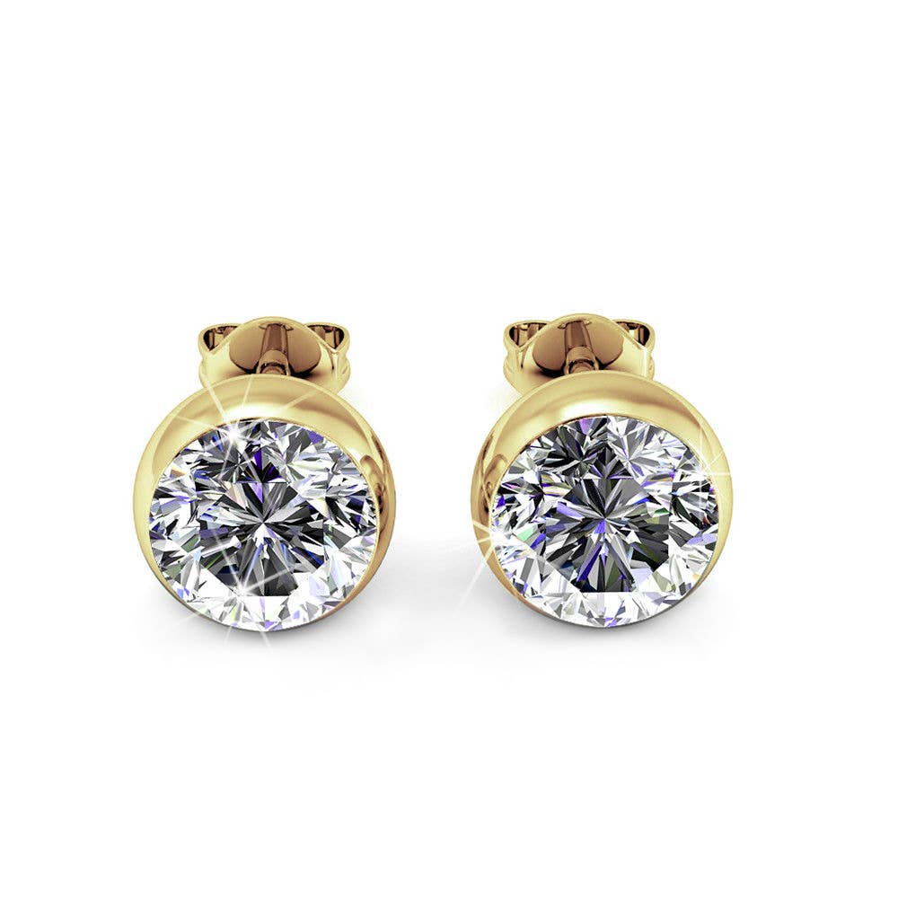 CARALI / MYC Paris - Moon earrings - gold and crystal