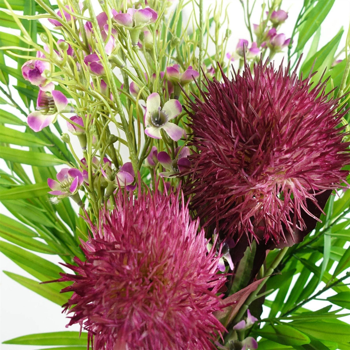 Globe Thistle Purple Ball Artificial Flower Stem – 70cm Faux Floral