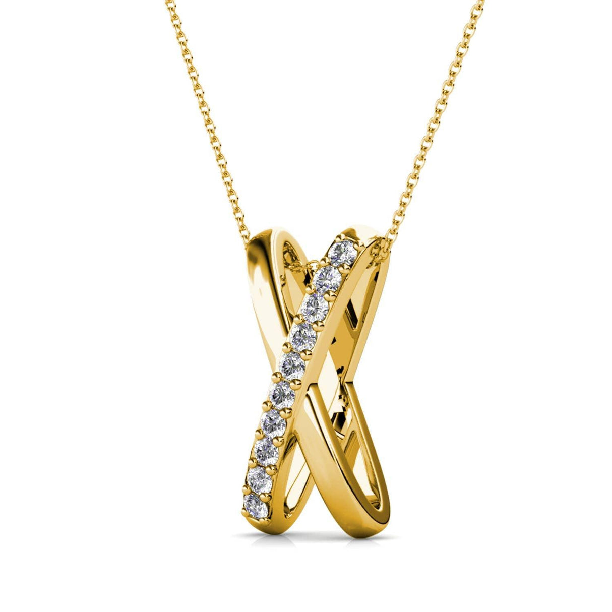 CARALI / MYC Paris - X Duo Pendants - Gold and Crystal