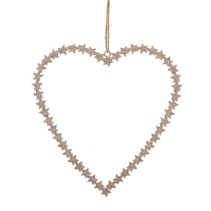 Heaven Sends - GOLD METAL HEART MADE OF STARS