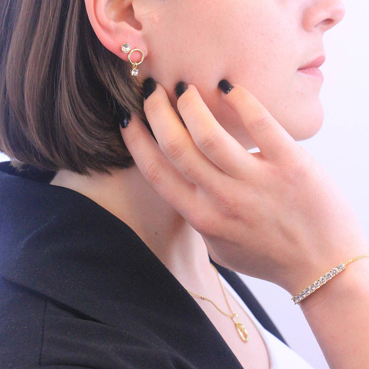 CARALI / MYC Paris - Octavia Earrings - Gold and Crystal