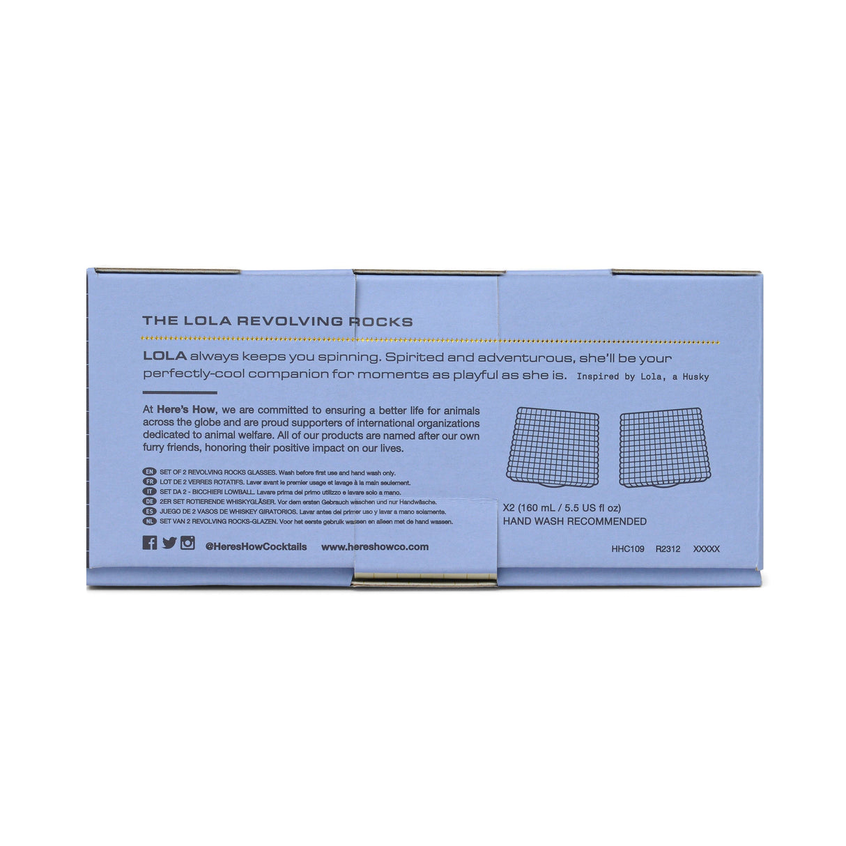 Here's How "The Lola" Revolving Rocks Glass - Set of 2