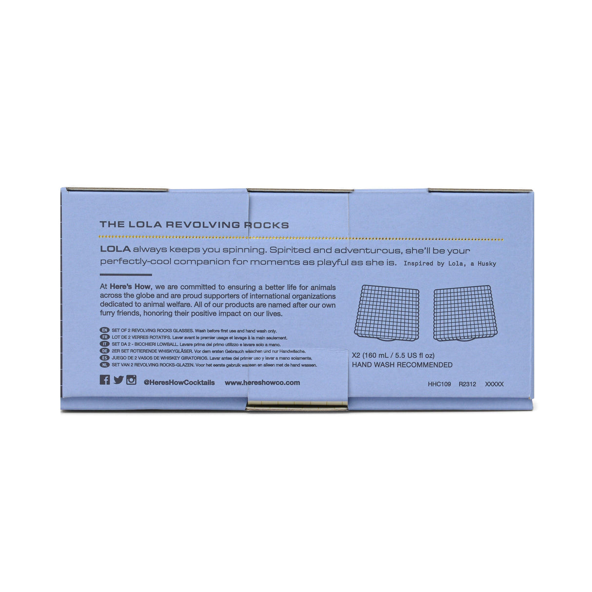 Here's How "The Lola" Revolving Rocks Glass - Set of 2