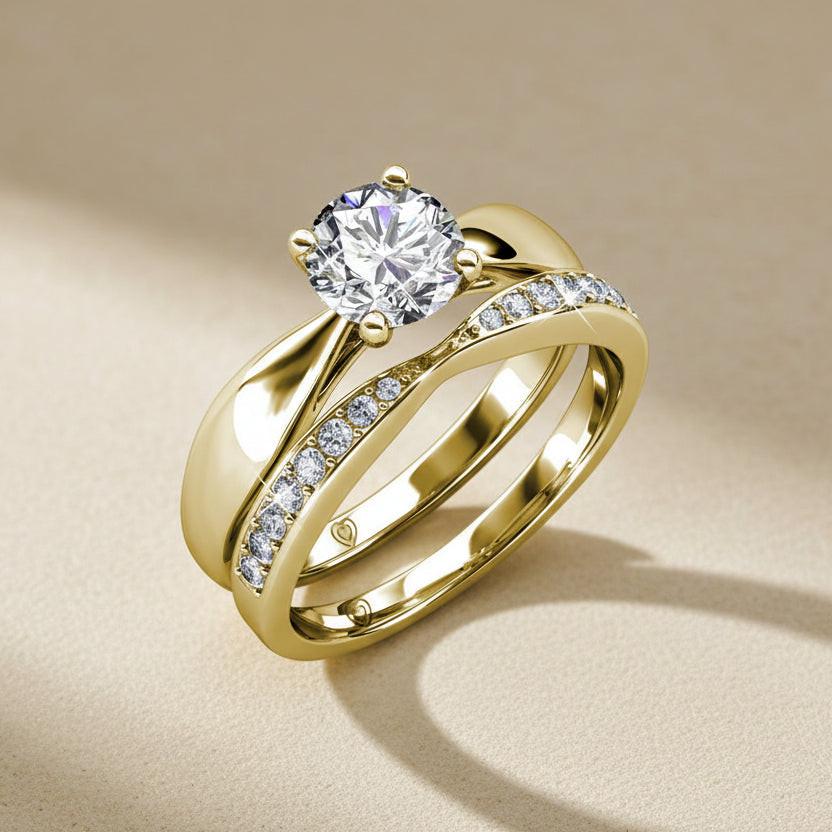 CARALI / MYC Paris - Prestige Ring - Gold and Crystal: 56