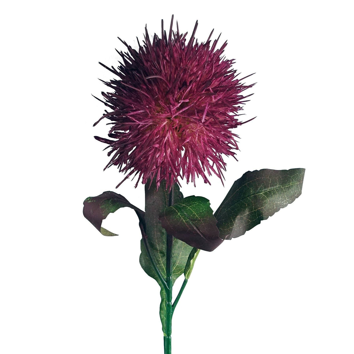 Globe Thistle Purple Ball Artificial Flower Stem – 70cm Faux Floral