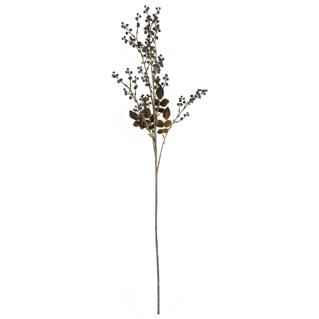 85cm Artificial Dark Purple Berry Stem – Realistic Faux Floral Decoration