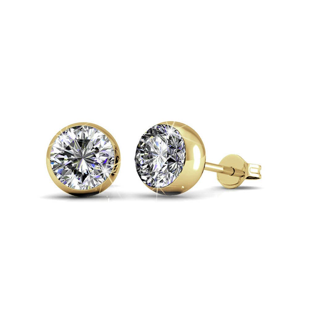 CARALI / MYC Paris - Moon earrings - gold and crystal