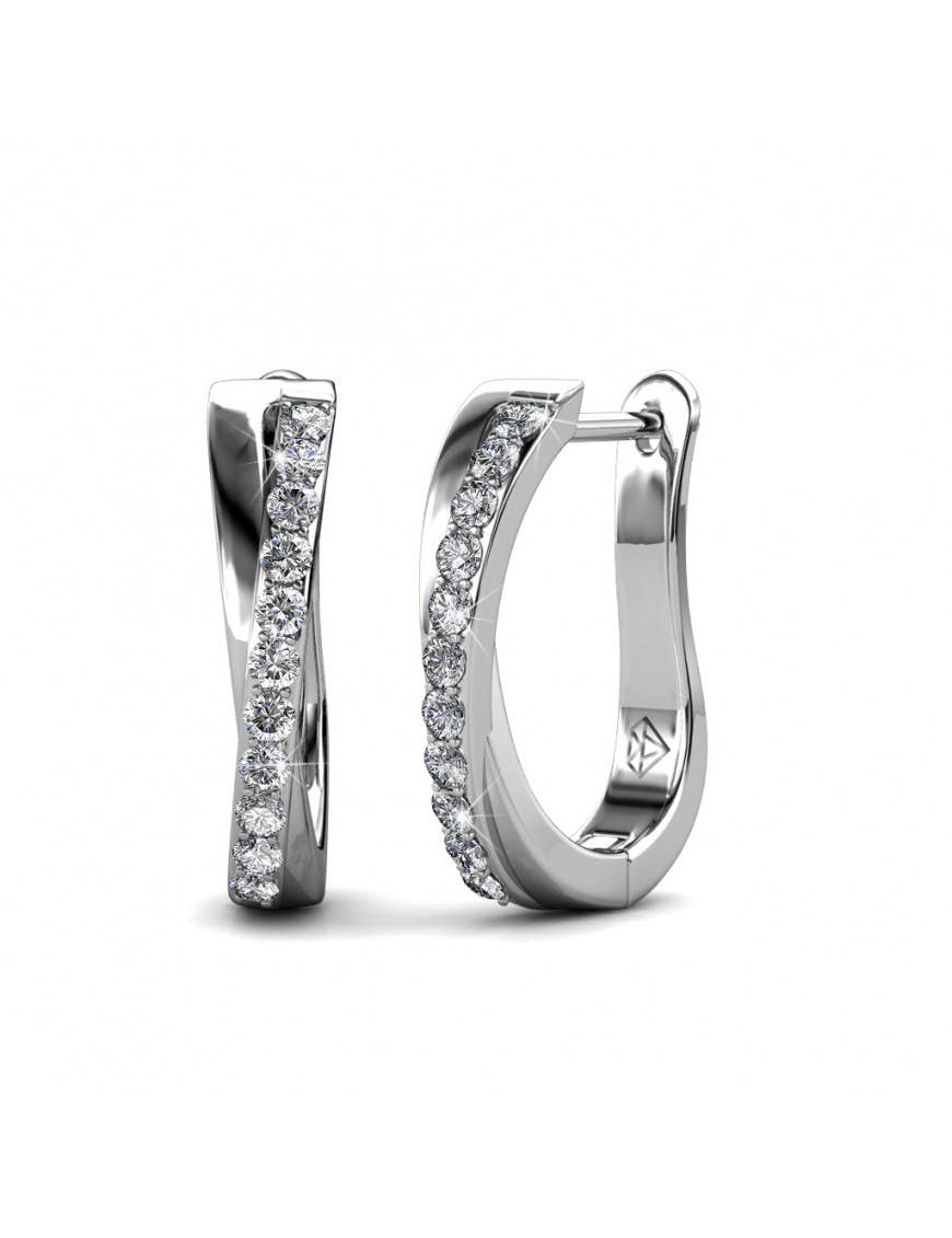 CARALI / MYC Paris - Criss silver and crystal earrings