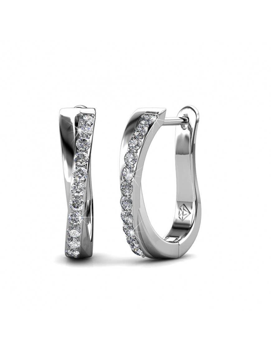 CARALI / MYC Paris - Criss silver and crystal earrings