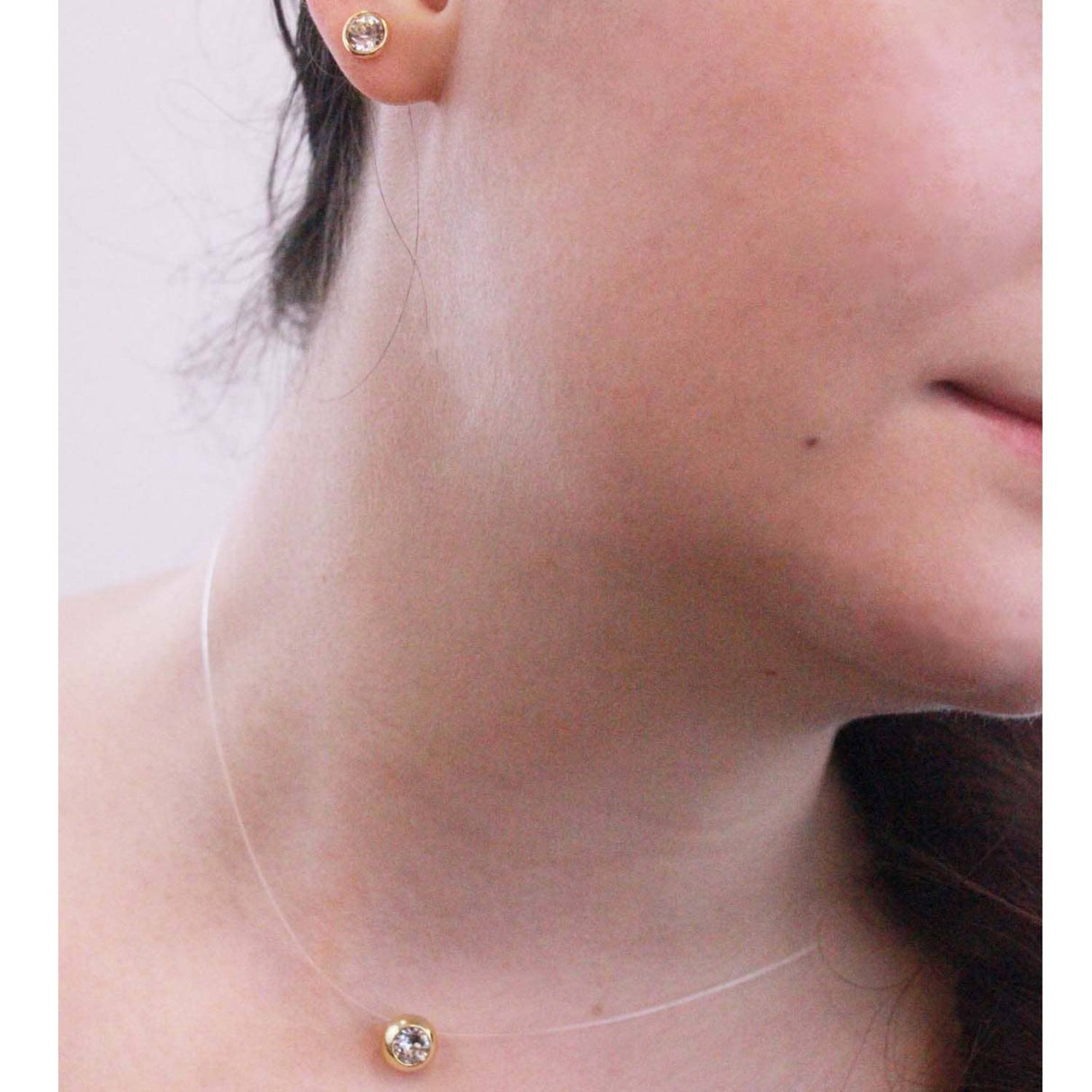 CARALI / MYC Paris - Moon earrings - gold and crystal