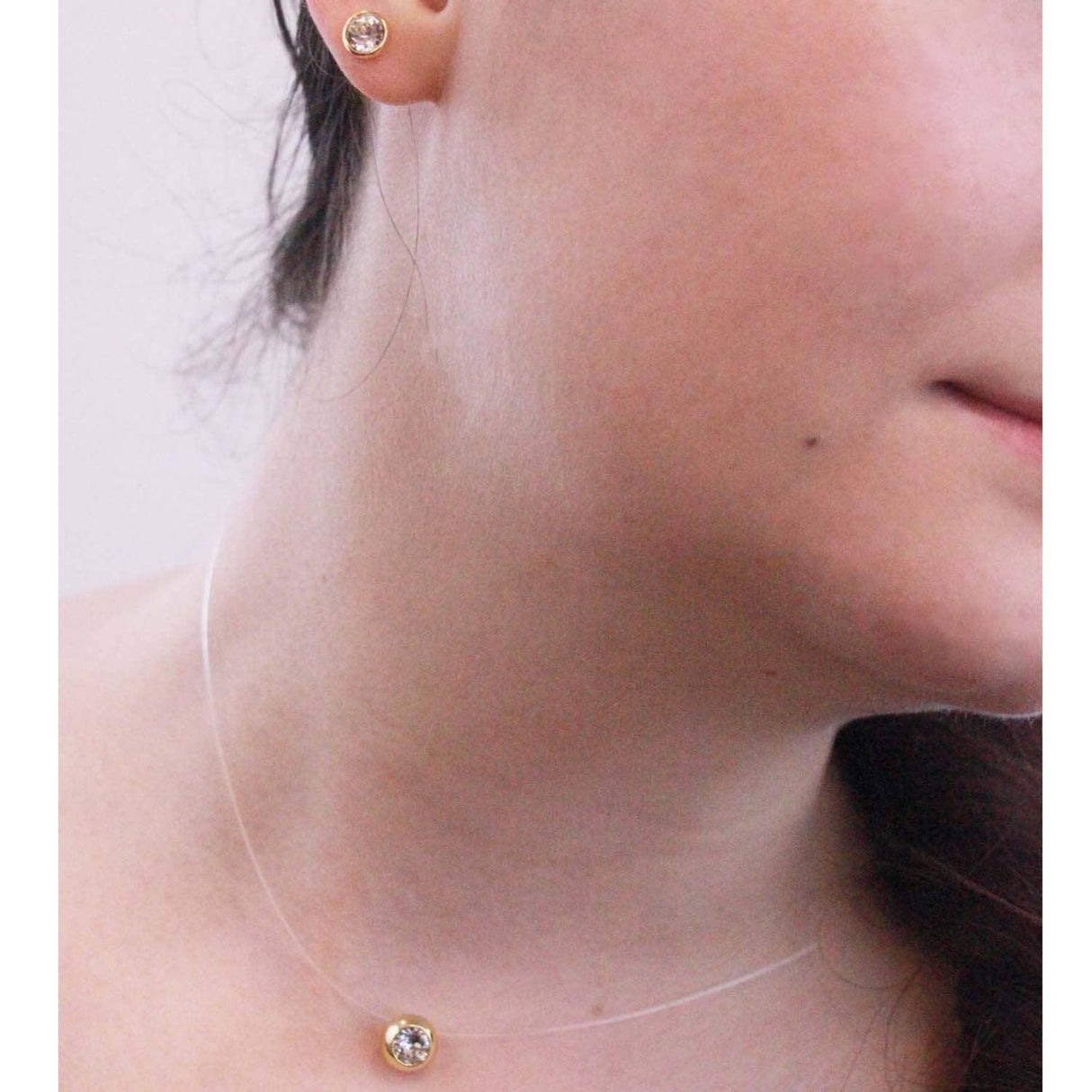 CARALI / MYC Paris - Moon earrings - gold and crystal