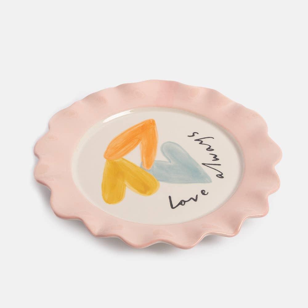 Caroline Gardner - Love Always Overlapping Hearts Plate