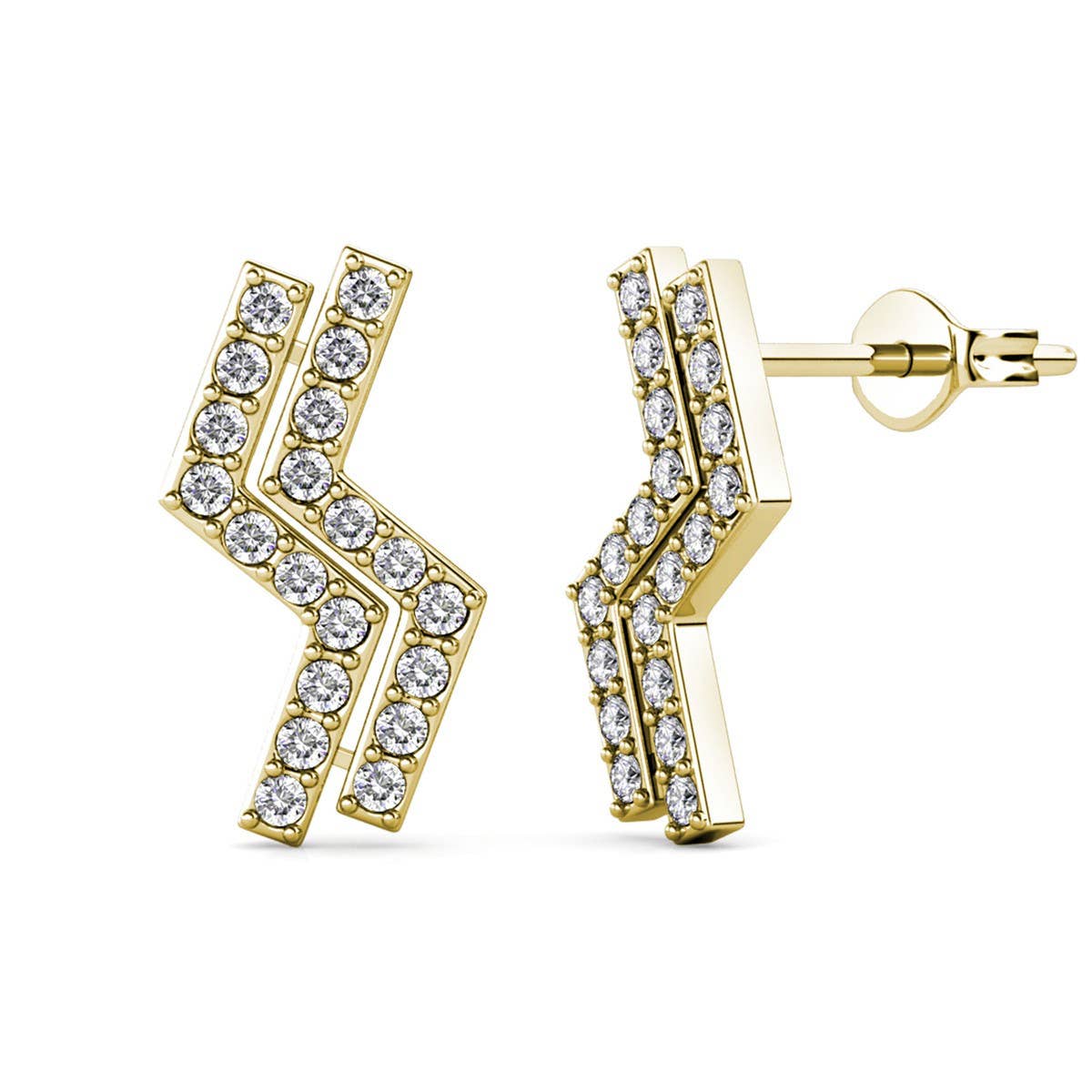CARALI / MYC Paris - Brontide Earrings - Gold and Crystal