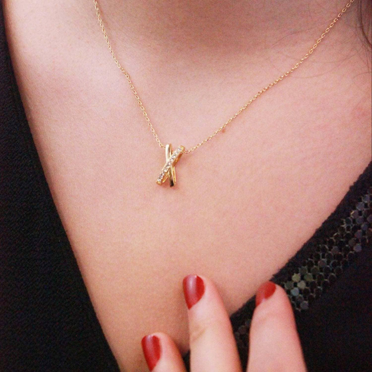 CARALI / MYC Paris - X Duo Pendants - Gold and Crystal
