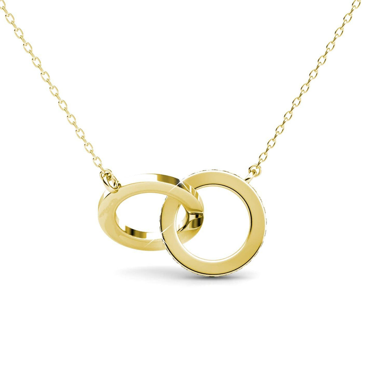 CARALI / MYC Paris - Circle Twin Pendants - Gold and Crystal