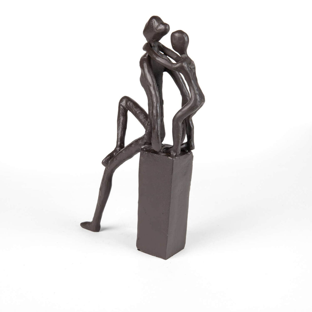 Playfulness Mother and Child Cast Iron Sculpture