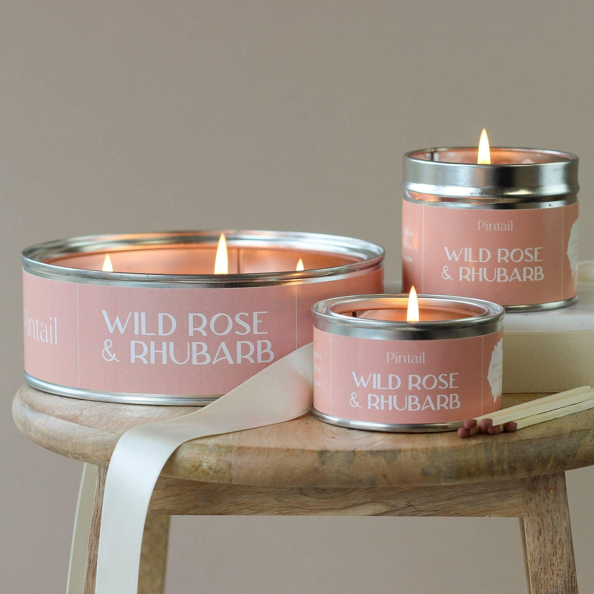 Pintail Candles | Avalon Home - Wild Rose and Rhubarb Paint Pot Candle | Candles in Tins