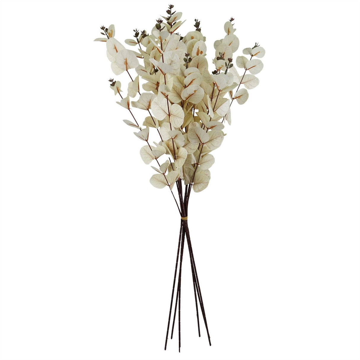 White Eucalyptus Artificial Foliage Stem – 80cm Faux Leaf Spray