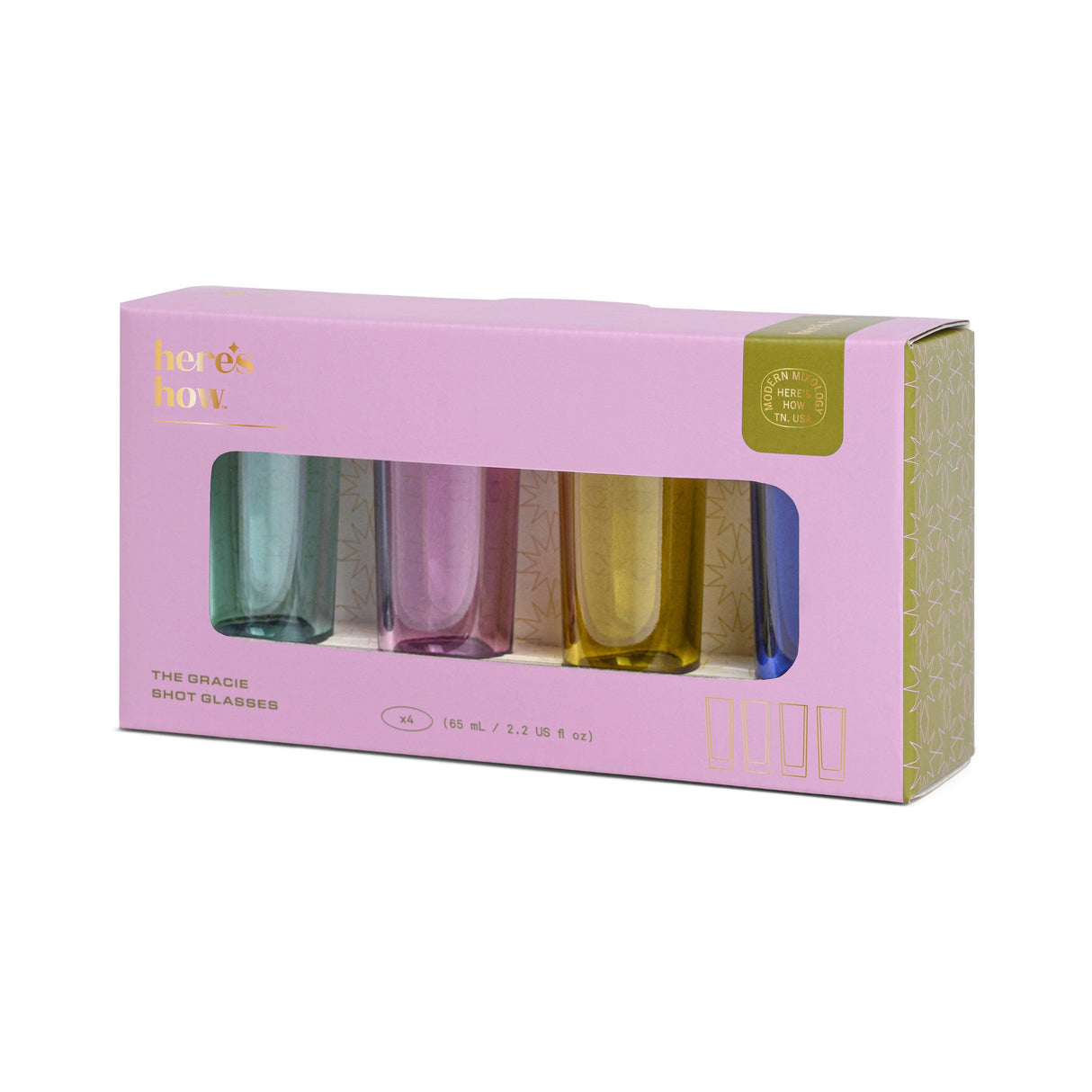 Designworks Collective - Here's How "The Gracie" Set of 4 Shot Glasses.
