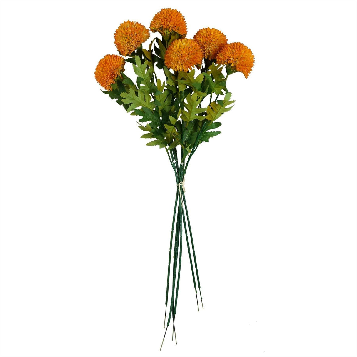 Large Ball Dahlia Artificial Flower Stem Yellow